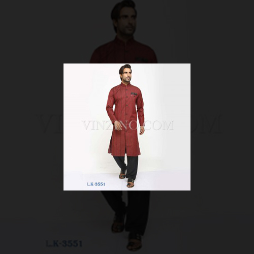 Maroon Remi Linen Long Kurta